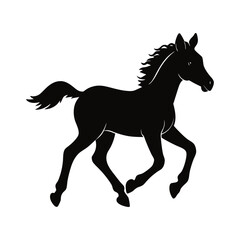 running horse silhouette  vector illustrations