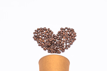 Close-up of a compostable coffee cup, Take Away Coffee Cup, PAPER COFFEE CUPS-Stock photo of a...