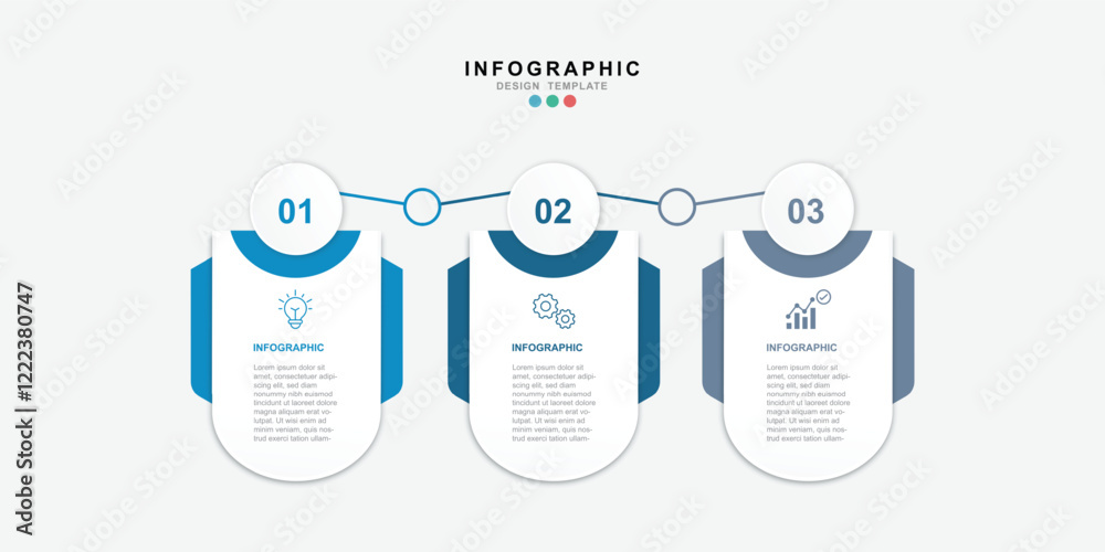 Leinwandbilder vector infographic label design template with icons and 3 options or steps. for your business data. 