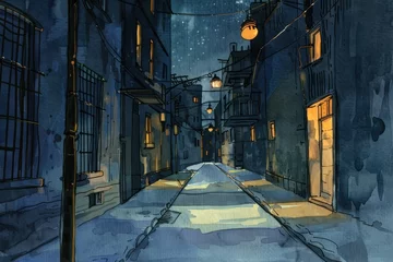 Street night city alleyway urban.