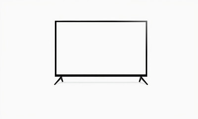 modern television mockup with sleek black frame and minimalist design, perfect for showcasing digital content or advertisements