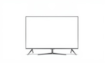 Modern television mockup with sleek design and minimalistic frame, perfect for showcasing digital content or advertisements. Ideal for presentations and marketing