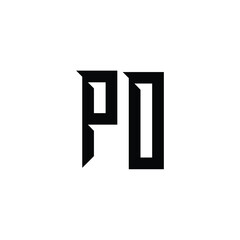 PO monogram logo design letter text name symbol monochrome logotype alphabet character simple logo