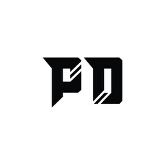 PO monogram logo design letter text name symbol monochrome logotype alphabet character simple logo