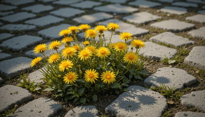 flowers on the ground