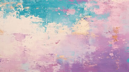 Artwork showcases soft blue, pink, and purple gradients blending harmoniously, creating a calming effect