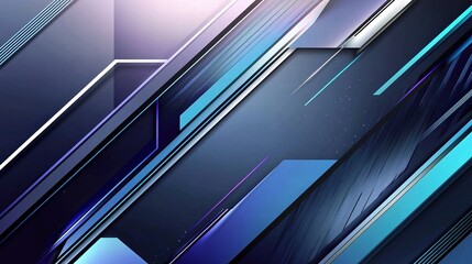 Obraz premium Vibrant Modern Abstract Digital Artwork with Dynamic Lines and Shapes