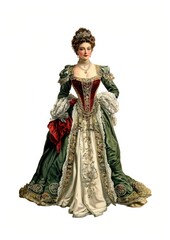 Fototapeta premium A queen victorian clothing costume fashion.