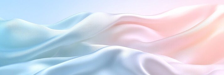 Obraz premium Elegant silk fabric sways gently in pastel colors, perfect for artistic and design applications