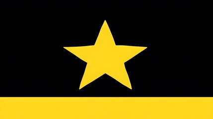 Obraz premium Abstract Black Yellow Star Design Minimalist Background Graphic