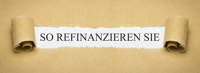 So refinanzieren Sie