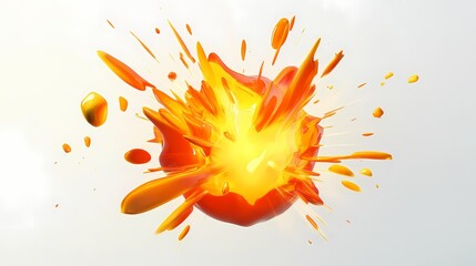 Colorful Explosion of Abstract Paint with Dynamic Energy and Vivid Shades