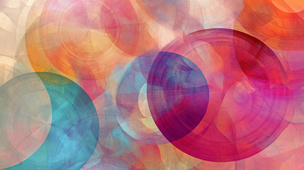 Obraz premium Abstract vector background with transparent color rainbow circles 