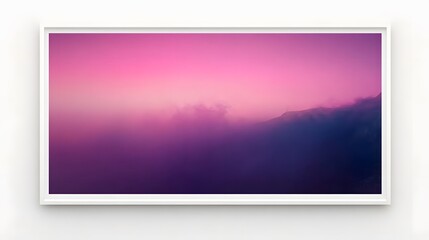 Fototapeta premium Dreamlike Pink Purple Mountain Mist Landscape