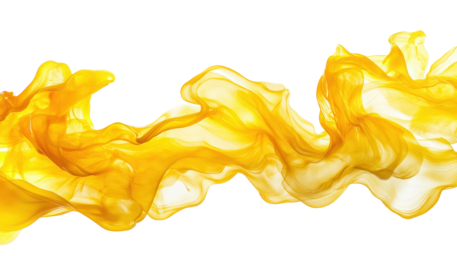 Paint yellow splash on transparent background