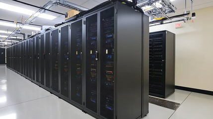Datacenter, modern it technology server room