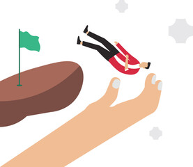 Businessman investors who fell from the sky received gentle help