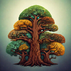 Fantasy tree with a background