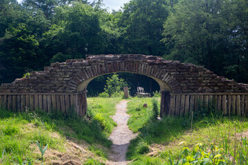 Ruins of 12th century motte castle Kuinre, Flevoland, Netherlands