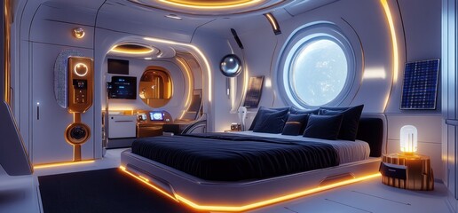 Futuristic Spaceship Bedroom: A Luxurious and Sleek Design