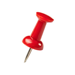 red push pin isolated on transparent background