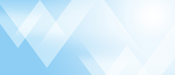 Abstract light blue background with geometric triangles overlay and copy space.