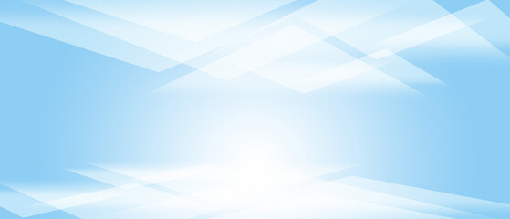 Abstract light blue background with geometric triangles overlay and copy space. © sutthichai
