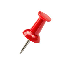 red push pin isolated on transparent background