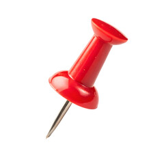 red push pin isolated on transparent background