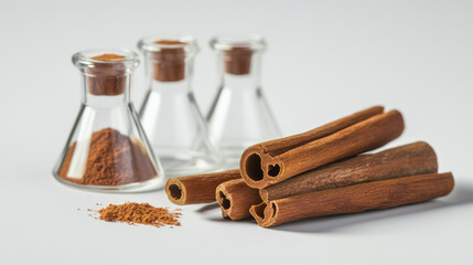 scientist research cinnamon chemical substance structure in lab origin
