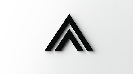 Abstract Geometric Triangle Design A Minimalist Black and White Shape Illustration