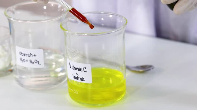 Iodine Clock Reaction Science Experiment