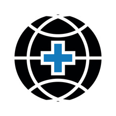 Global health icon. 