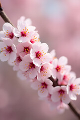 Charming background with sakura flowers.