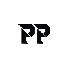 PP monogram logo design letter text name symbol monochrome logotype alphabet character simple logo