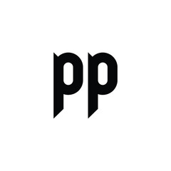 PP monogram logo design letter text name symbol monochrome logotype alphabet character simple logo
