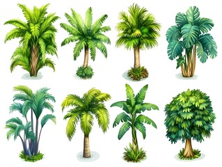 Fototapeta premium set of palms