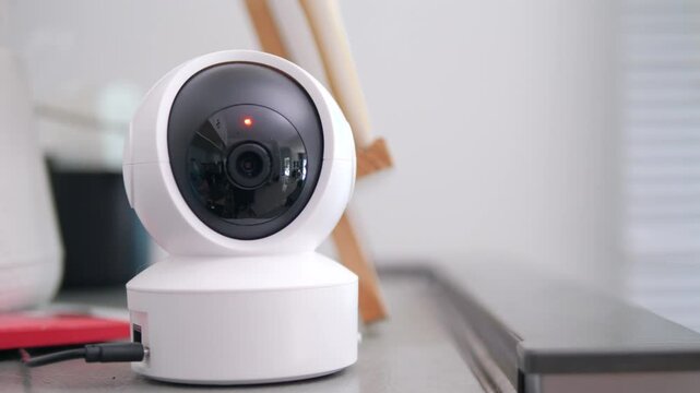 Wifi Ip camera CCTV. Digital surveillance and smart home concept