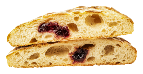 PNG Fresh bread with berry jam filling is tempting