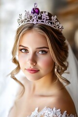 Fototapeta premium woman wearing expensive designer tiara 