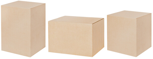 cardboar box set different sizes for design