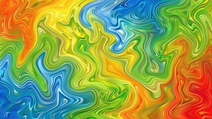 Vibrant Swirls of Color: An Abstract Masterpiece