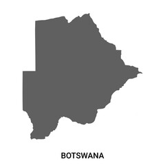 Fototapeta premium Botswana map Botswana map with regions isolated on white background