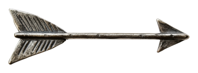 PNG Metal arrow symbol with distinct design details