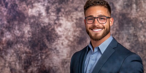 corporate business executive standing in professional attire