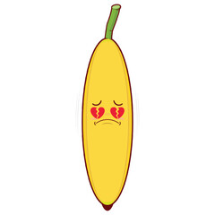 banana broken love face cartoon cute