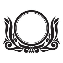 illustration art engraving mandala circle frame tattoo and tshirt design	