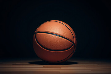 Obraz premium Detailed View of a Classic Orange Basketball with Black Lines