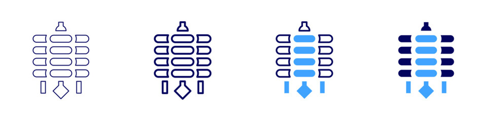 Diwali lights icon in 4 different styles. Thin Line, Line, Bold, and Bold Line. Duotone style. Editable stroke
