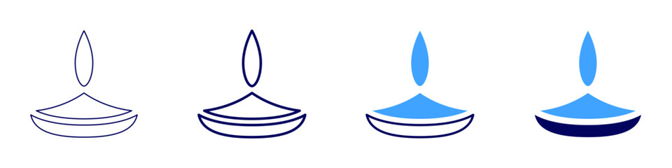 Diwali myths icon in 4 different styles. Thin Line, Line, Bold, and Bold Line. Duotone style. Editable stroke